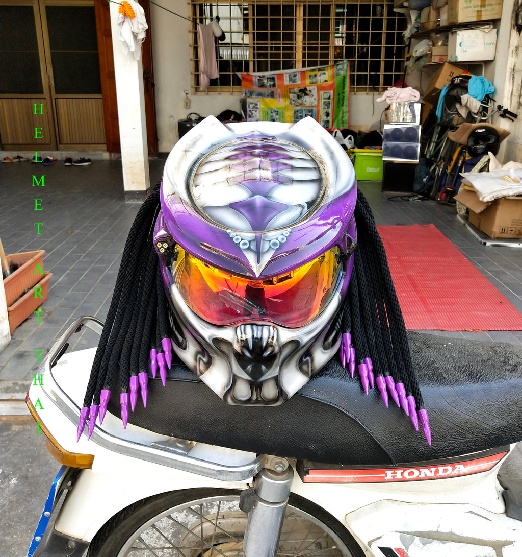 Purple Custom Motorcycle Helmet