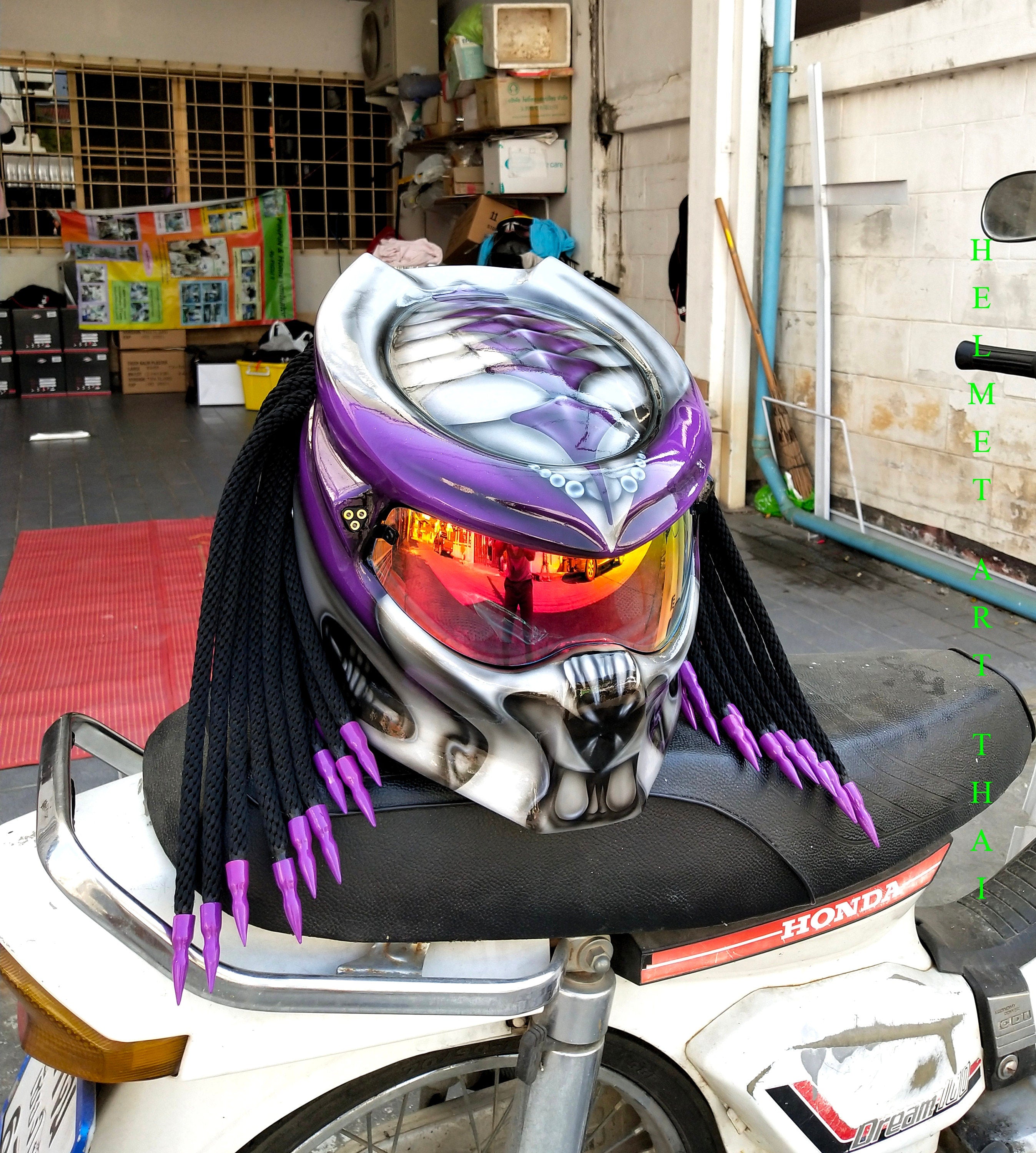Purple Custom Motorcycle Helmet