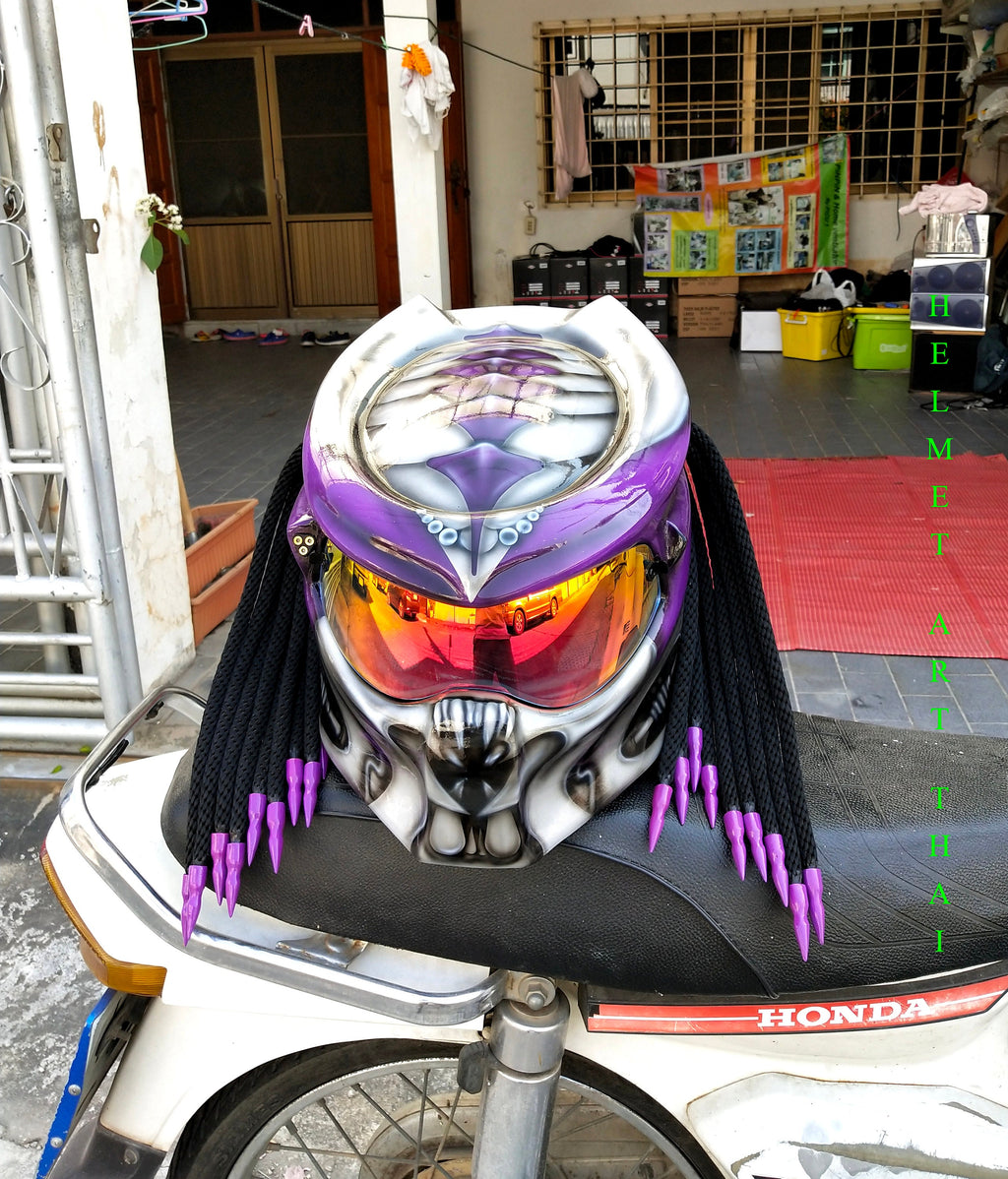 Purple Custom Motorcycle Helmet
