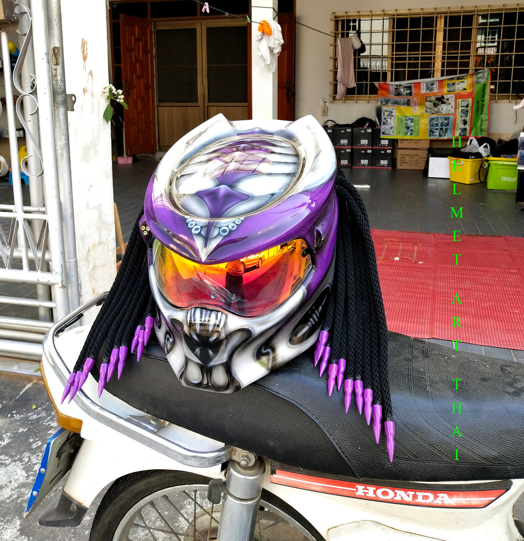 Purple Custom Motorcycle Helmet