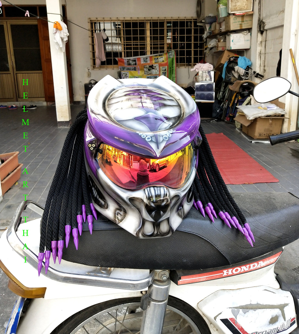 Purple Custom Motorcycle Helmet