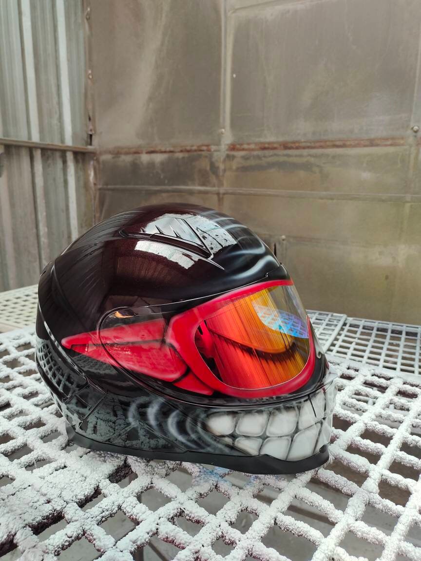 Custom Smiley Face Motorcycle Helmet