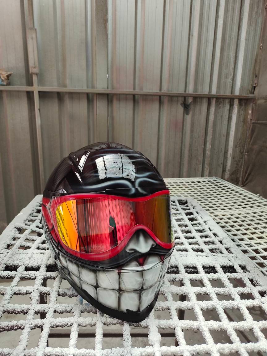 Custom Smiley Face Motorcycle Helmet