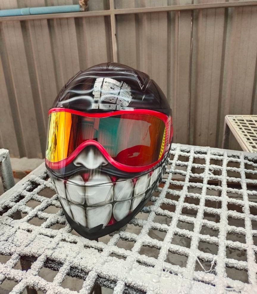 Custom Smiley Face Motorcycle Helmet