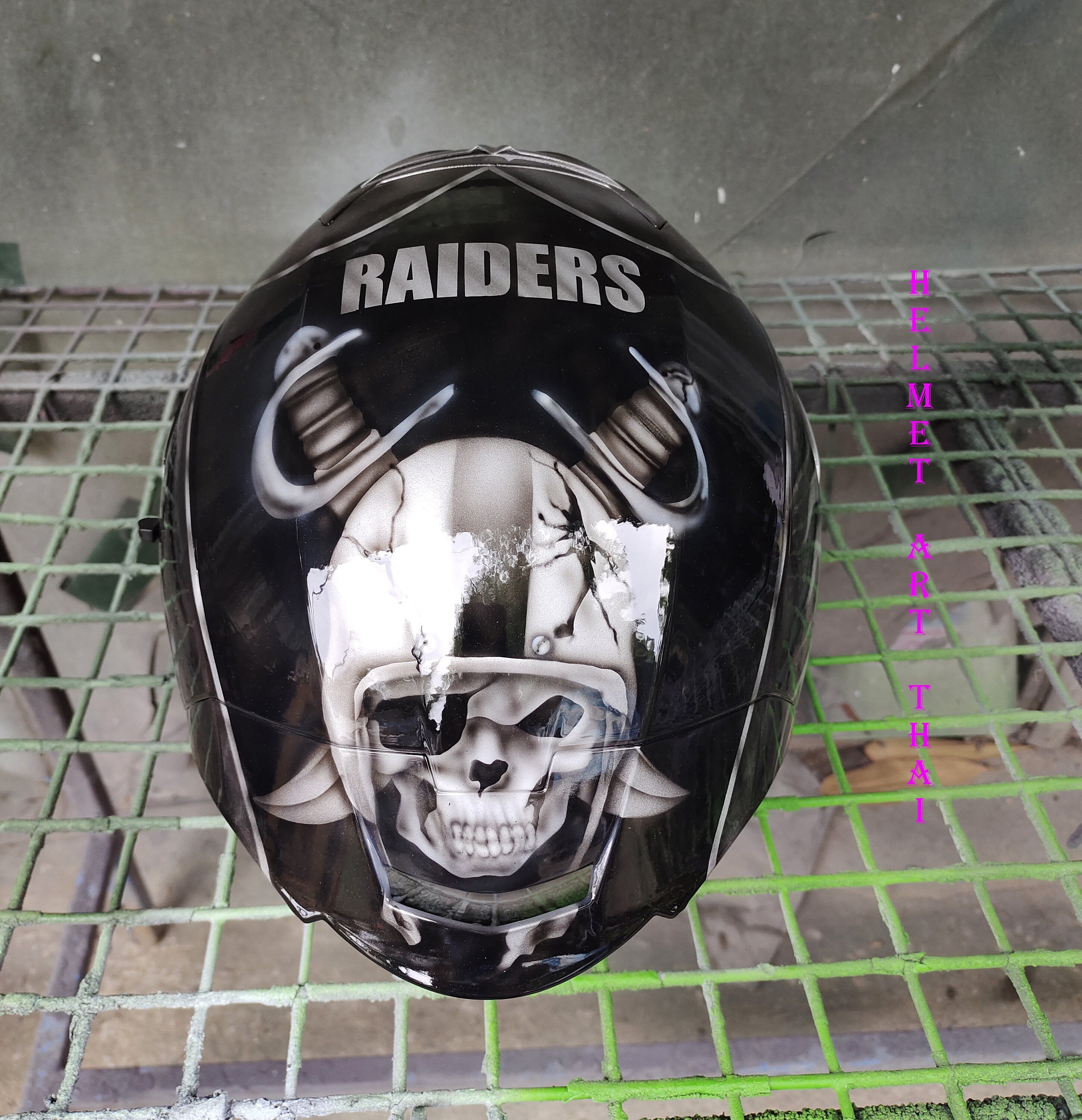 RAIDERS Custom Airbrushed Motorcycle Helmet