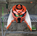 Orange Custom Motorcycle Helmet