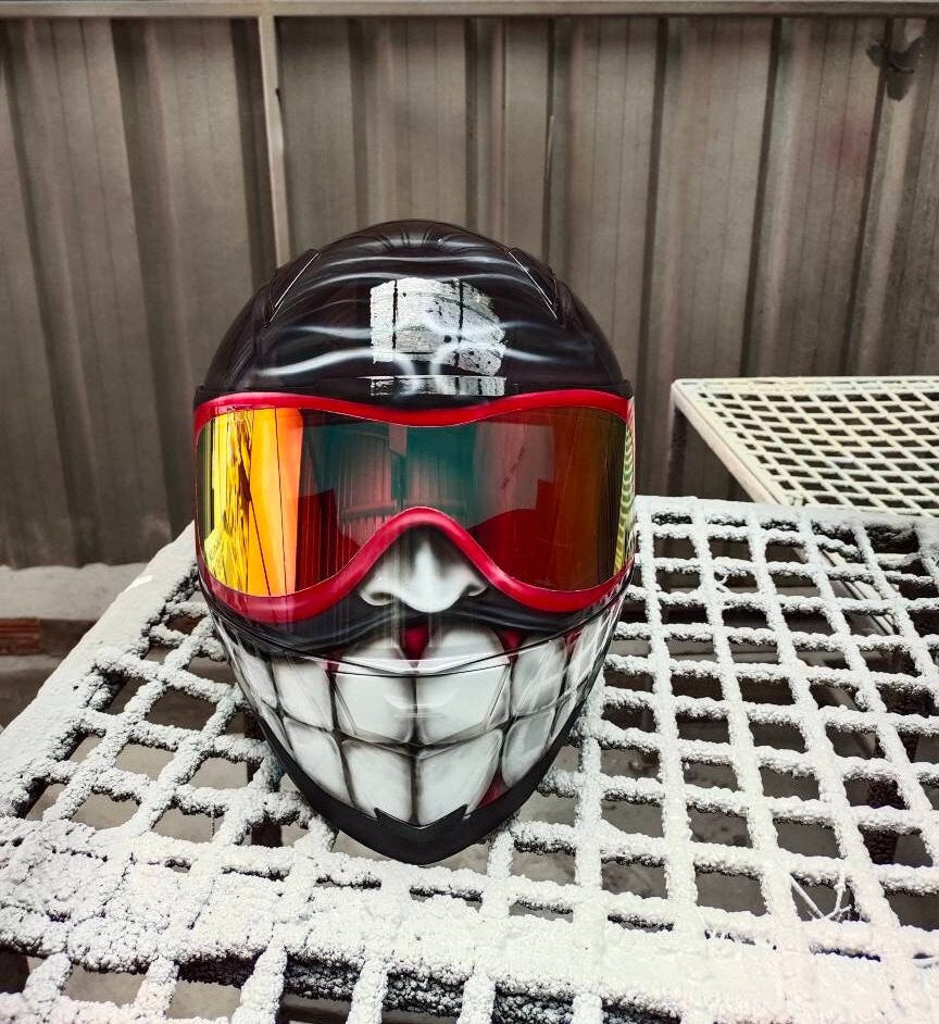 Custom Smiley Face Motorcycle Helmet