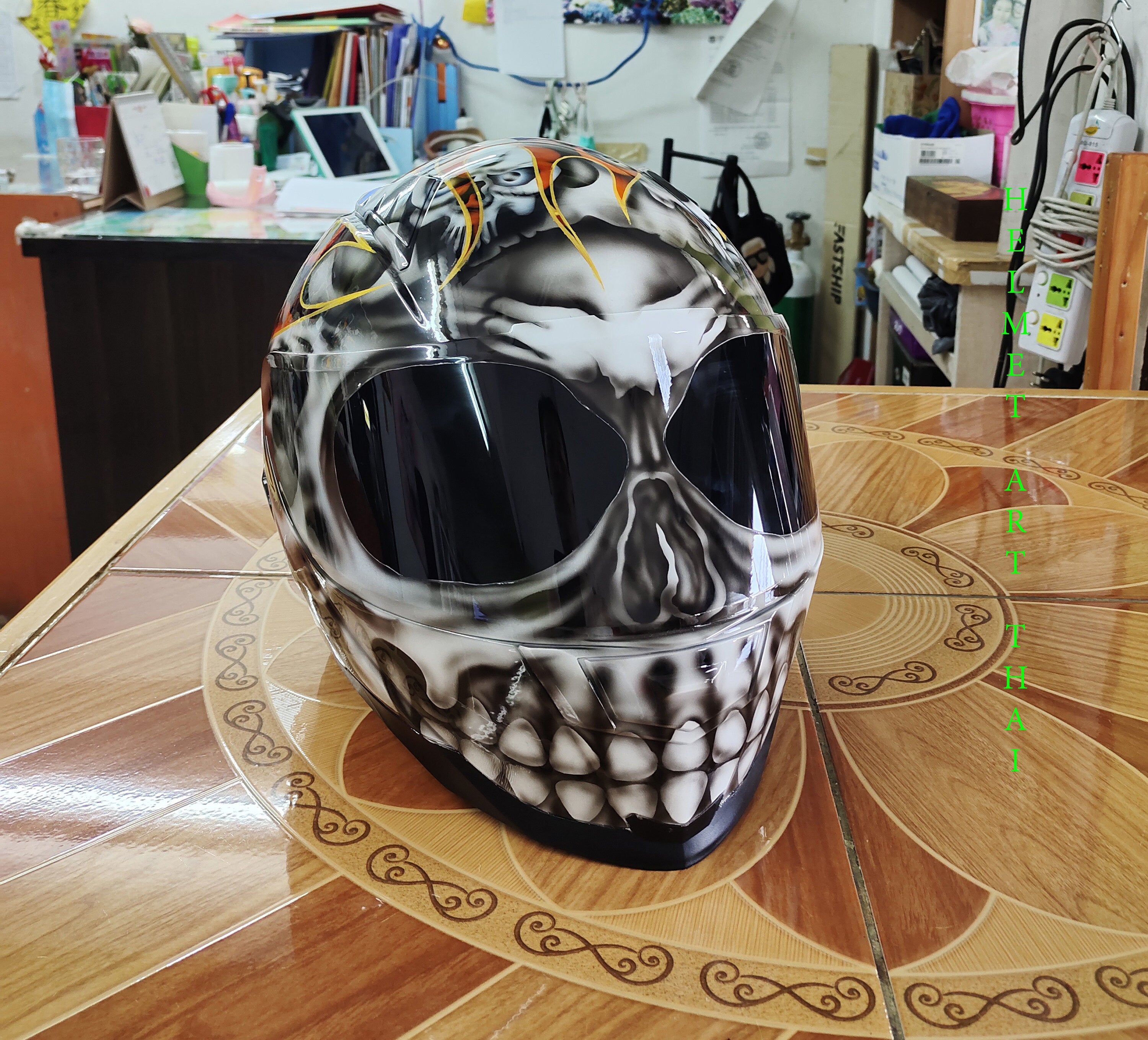 Sinister Custom Airbrushed Motorcycle Helmet 💀🔥