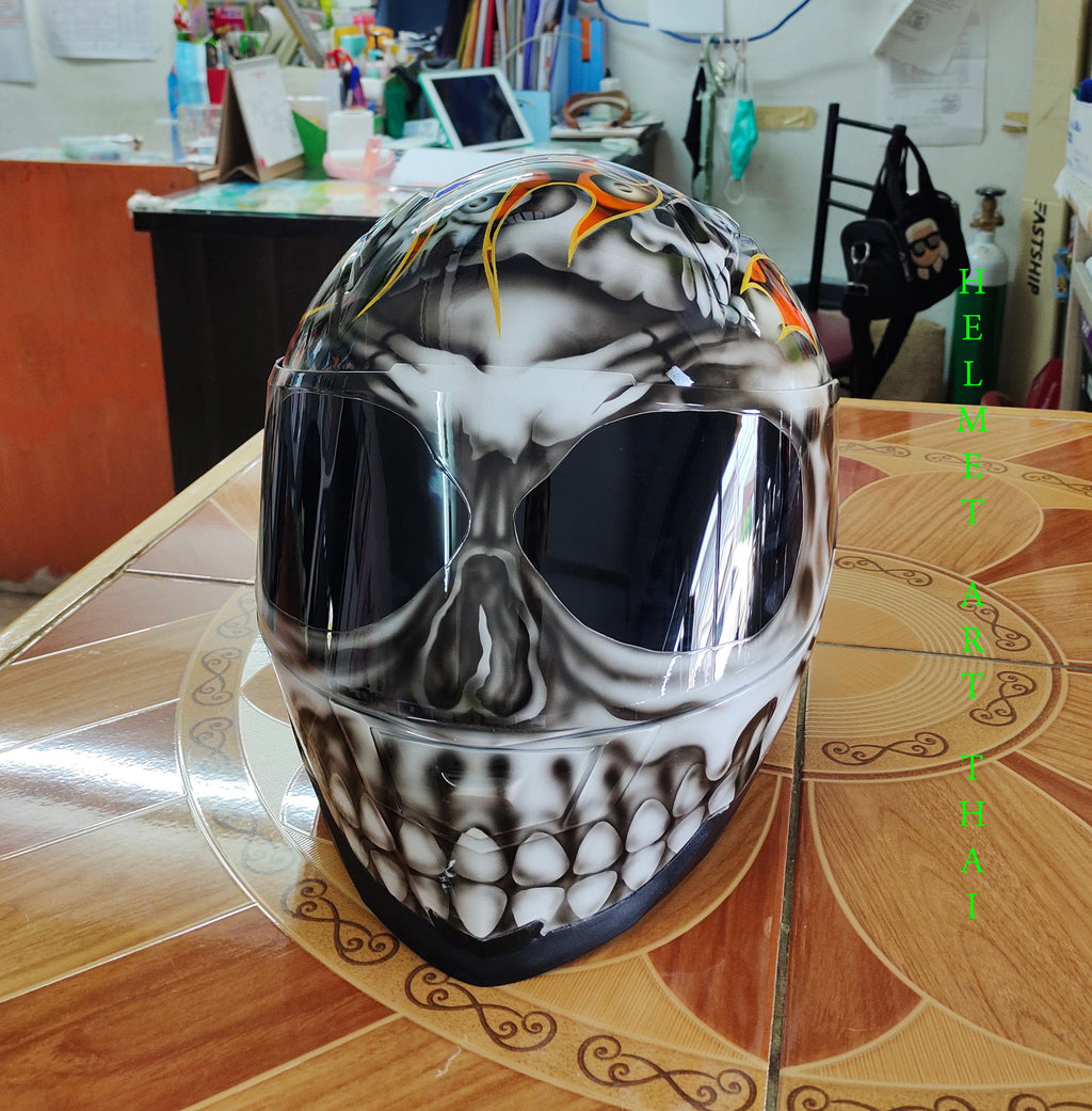 Sinister Custom Airbrushed Motorcycle Helmet 💀🔥