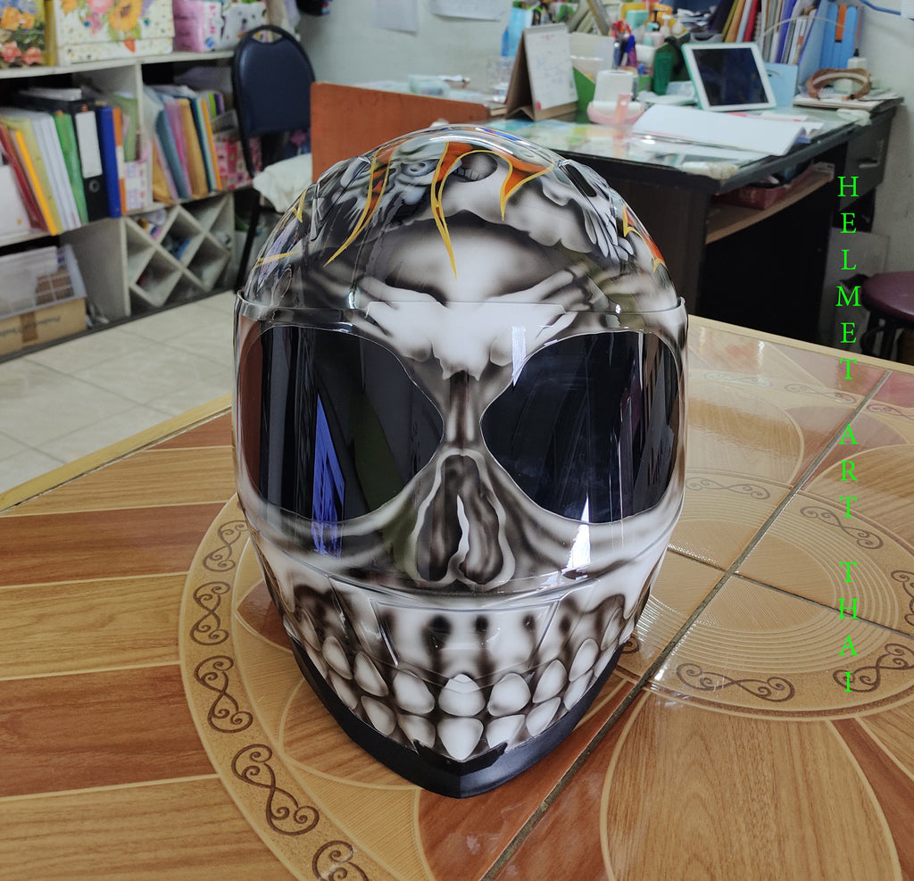Sinister Custom Airbrushed Motorcycle Helmet 💀🔥
