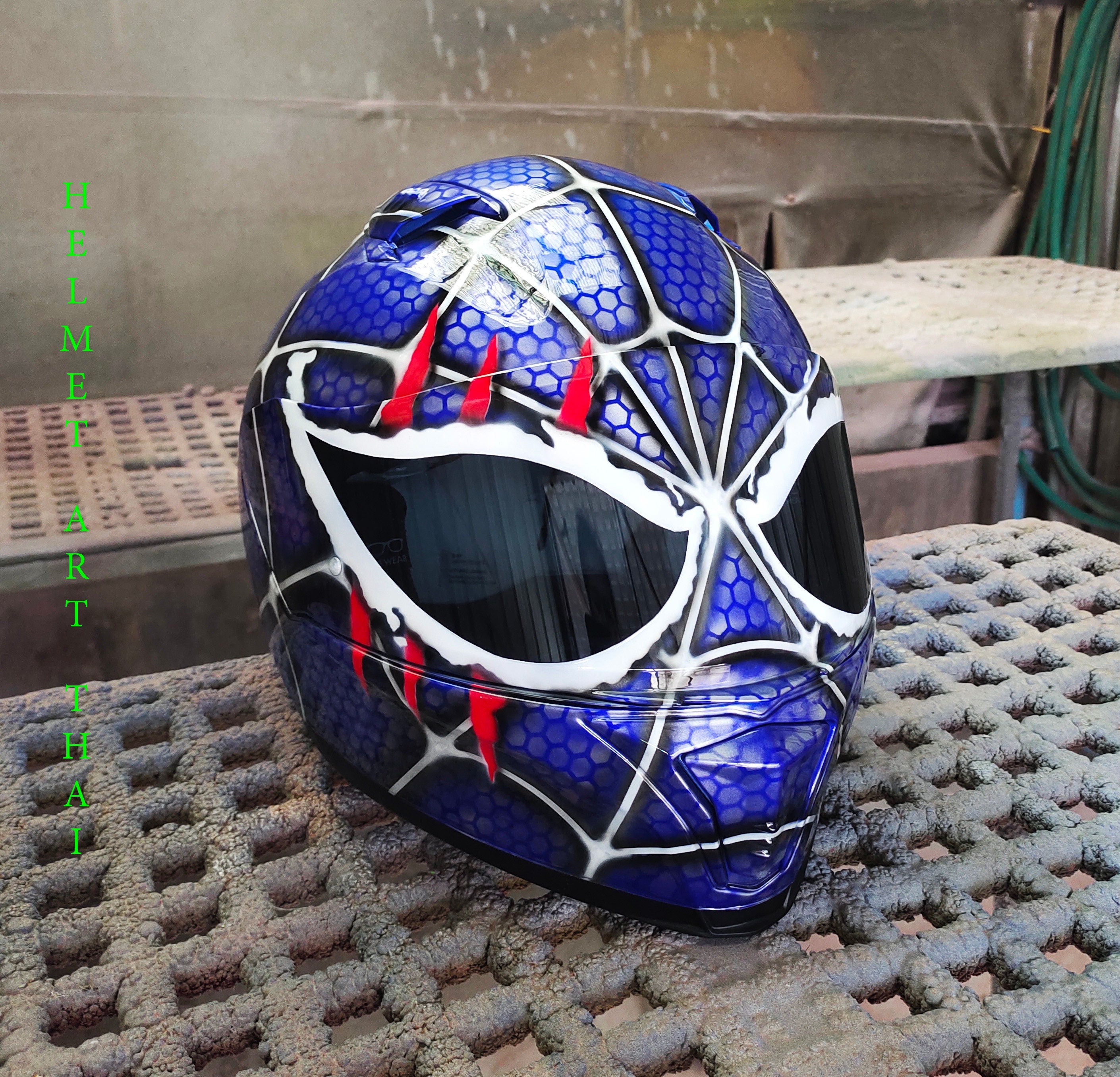 VENOM -SPIDERMAN Custom Motorcycle Helmet