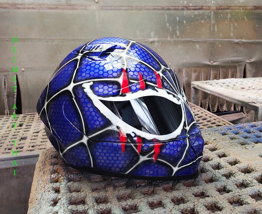 VENOM -SPIDERMAN Custom Motorcycle Helmet