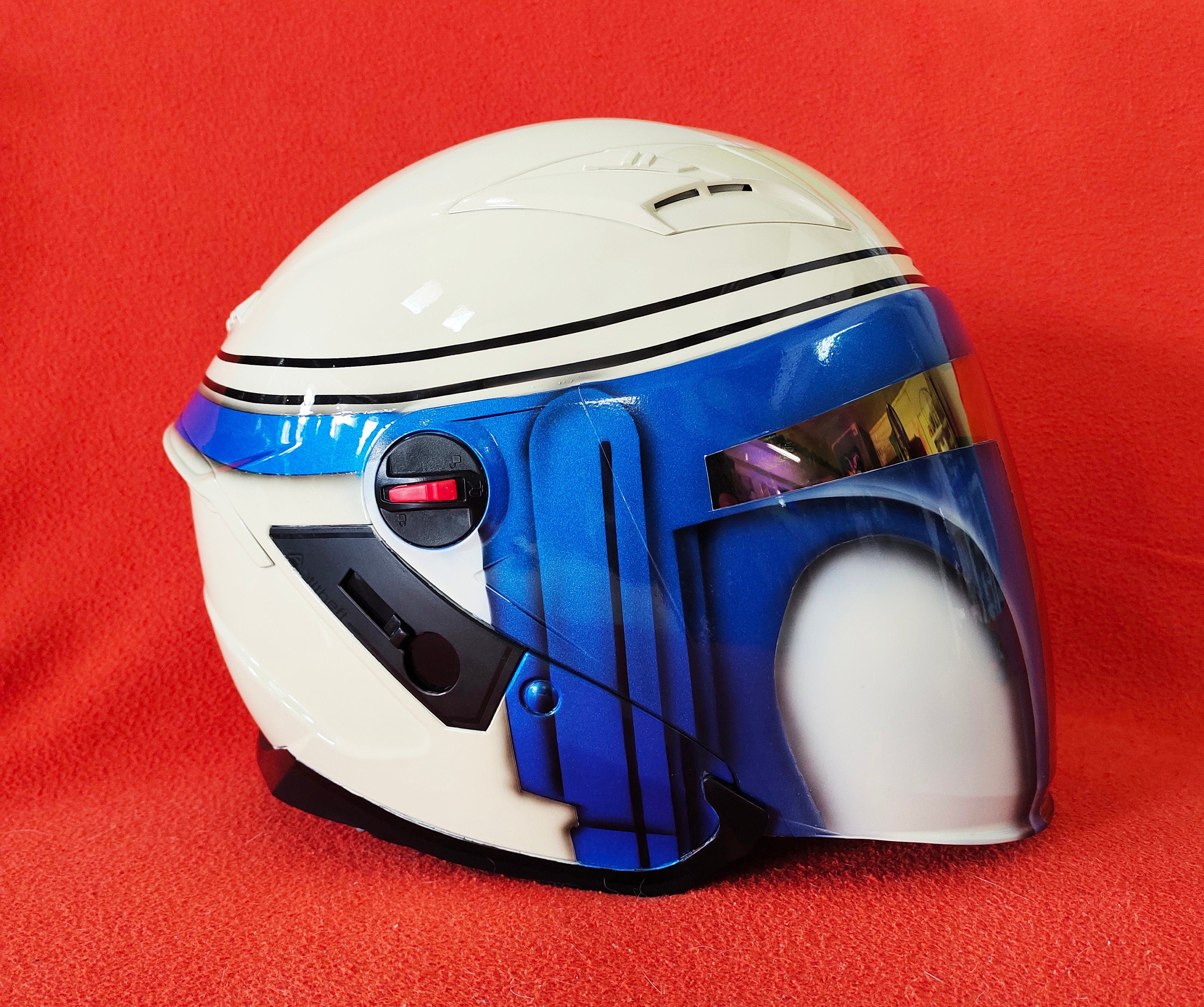 Star Wars Jango Fett Mandalorian Custom Motorcycle Helmet ⭐🚀