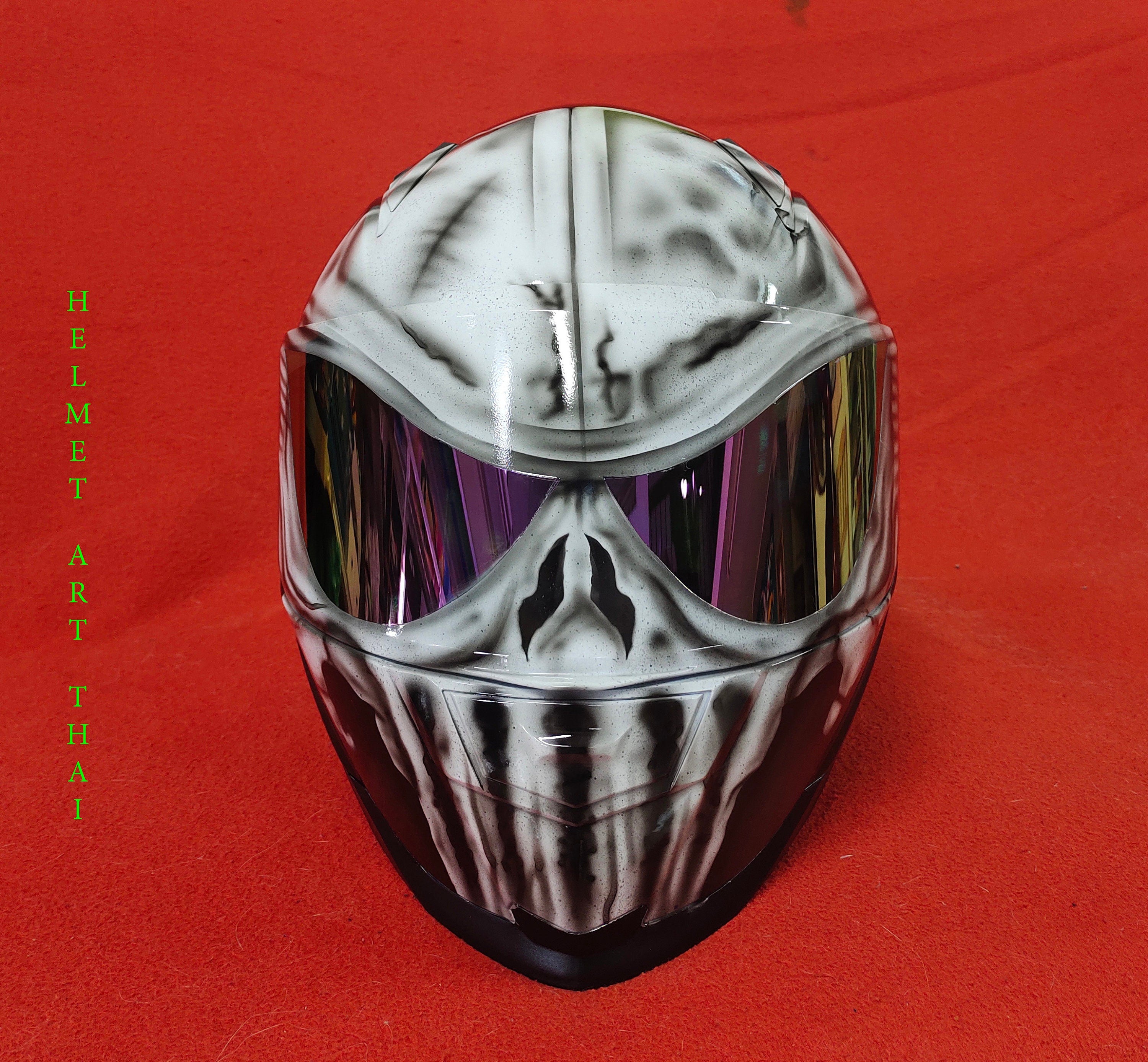 THE PUNISHER , BADASS Custom Motorcycle Helmet