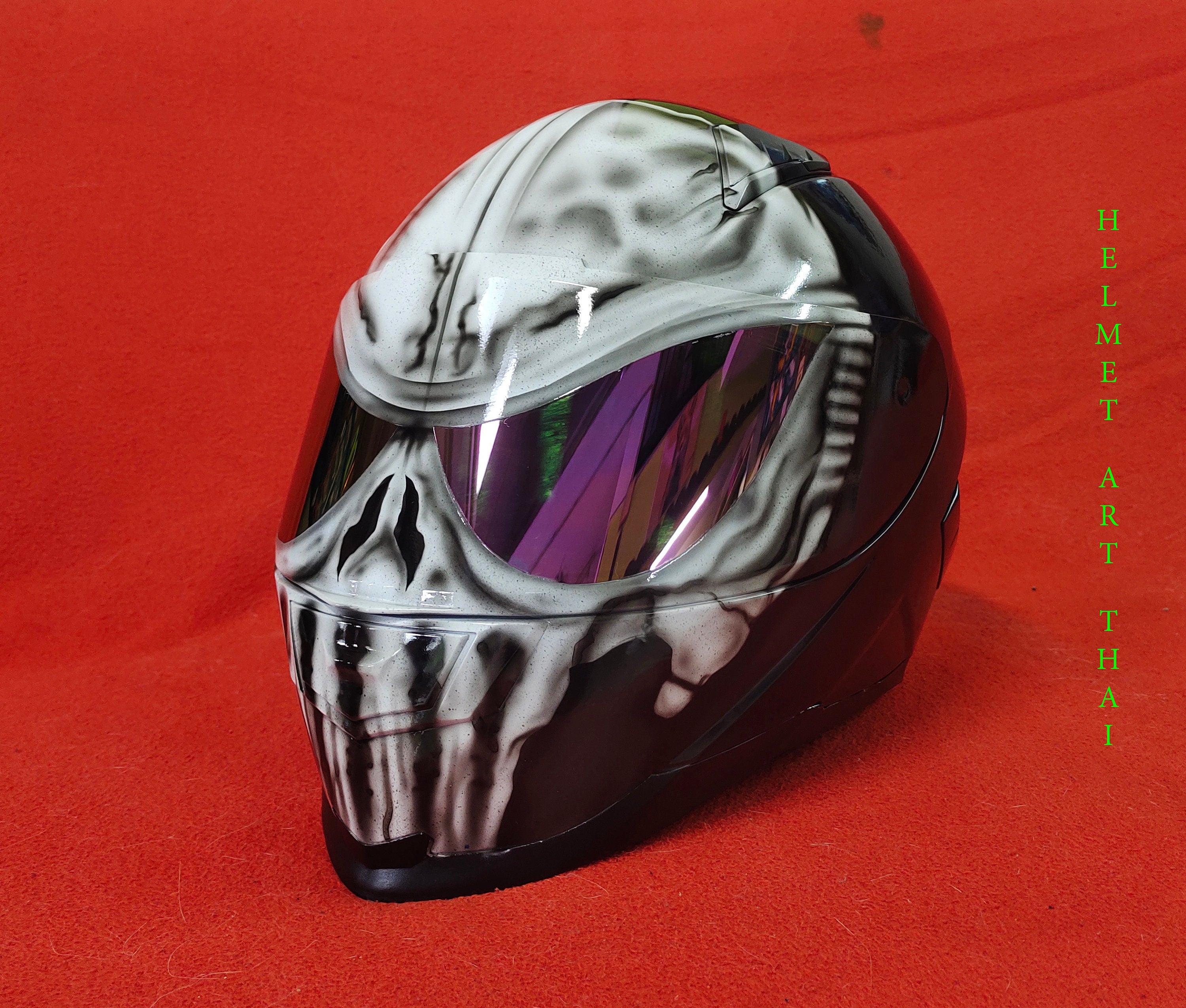 THE PUNISHER , BADASS Custom Motorcycle Helmet