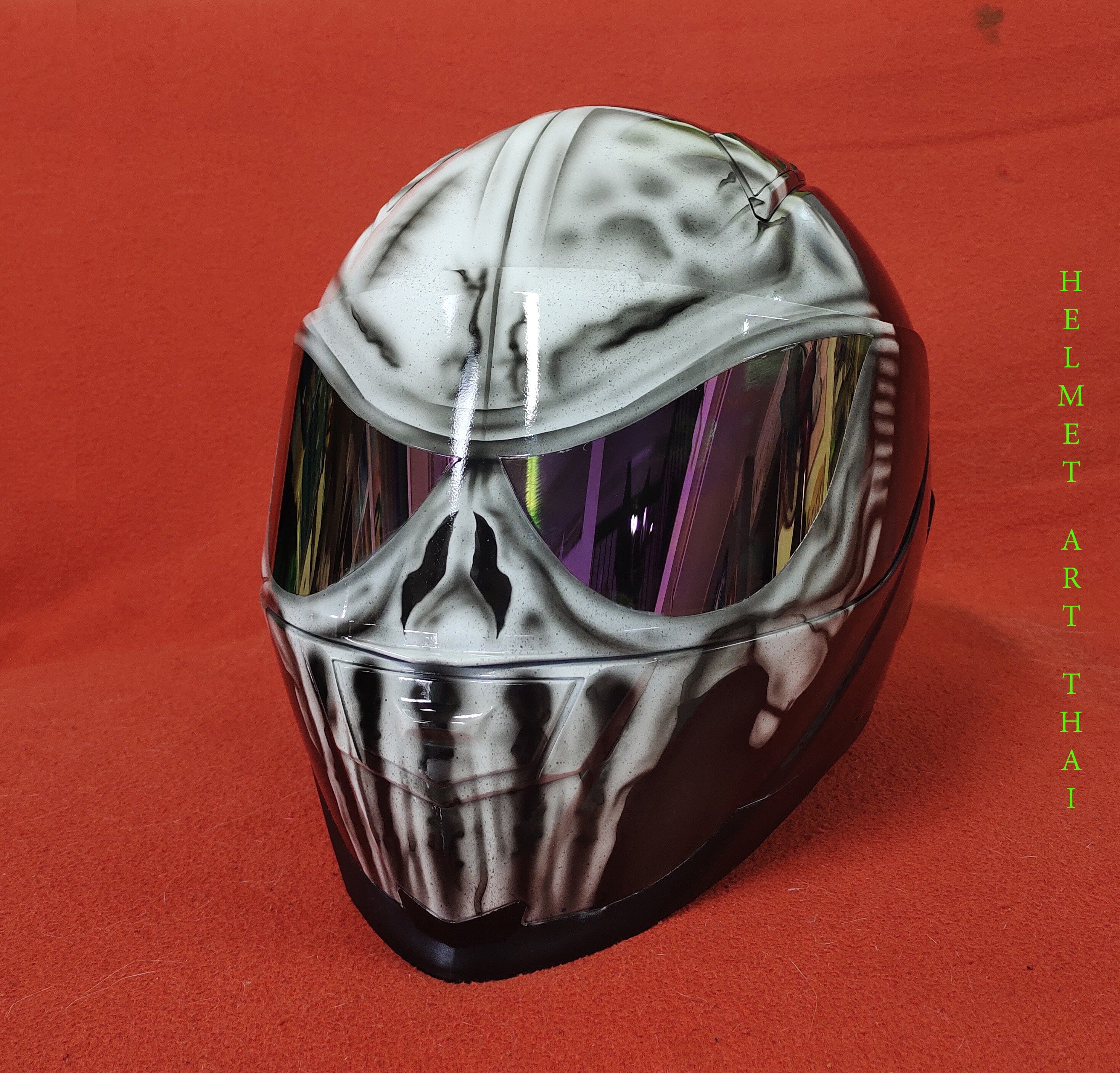 THE PUNISHER , BADASS Custom Motorcycle Helmet