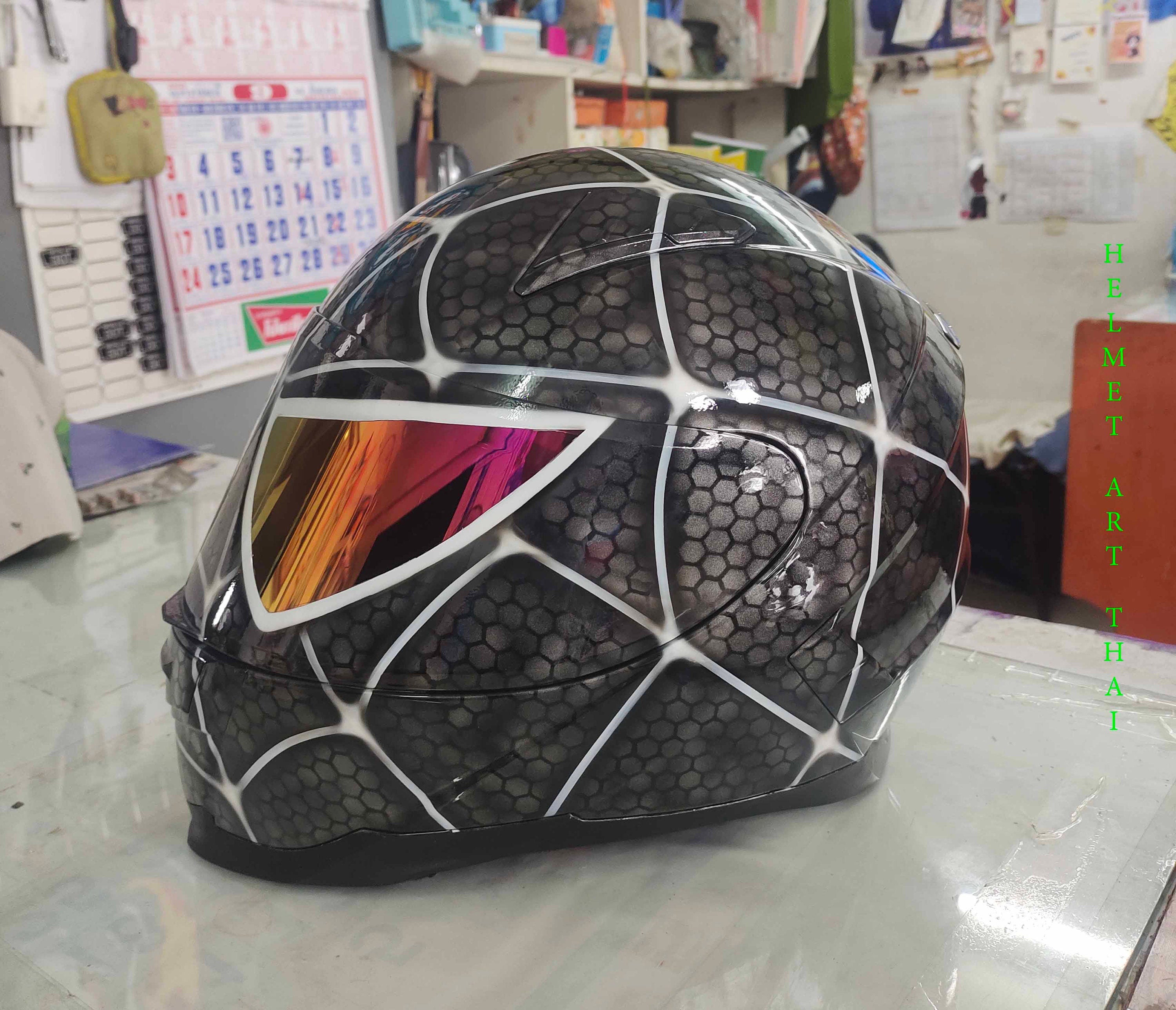 SPIDER MAN Custom Motorcycle Helmet