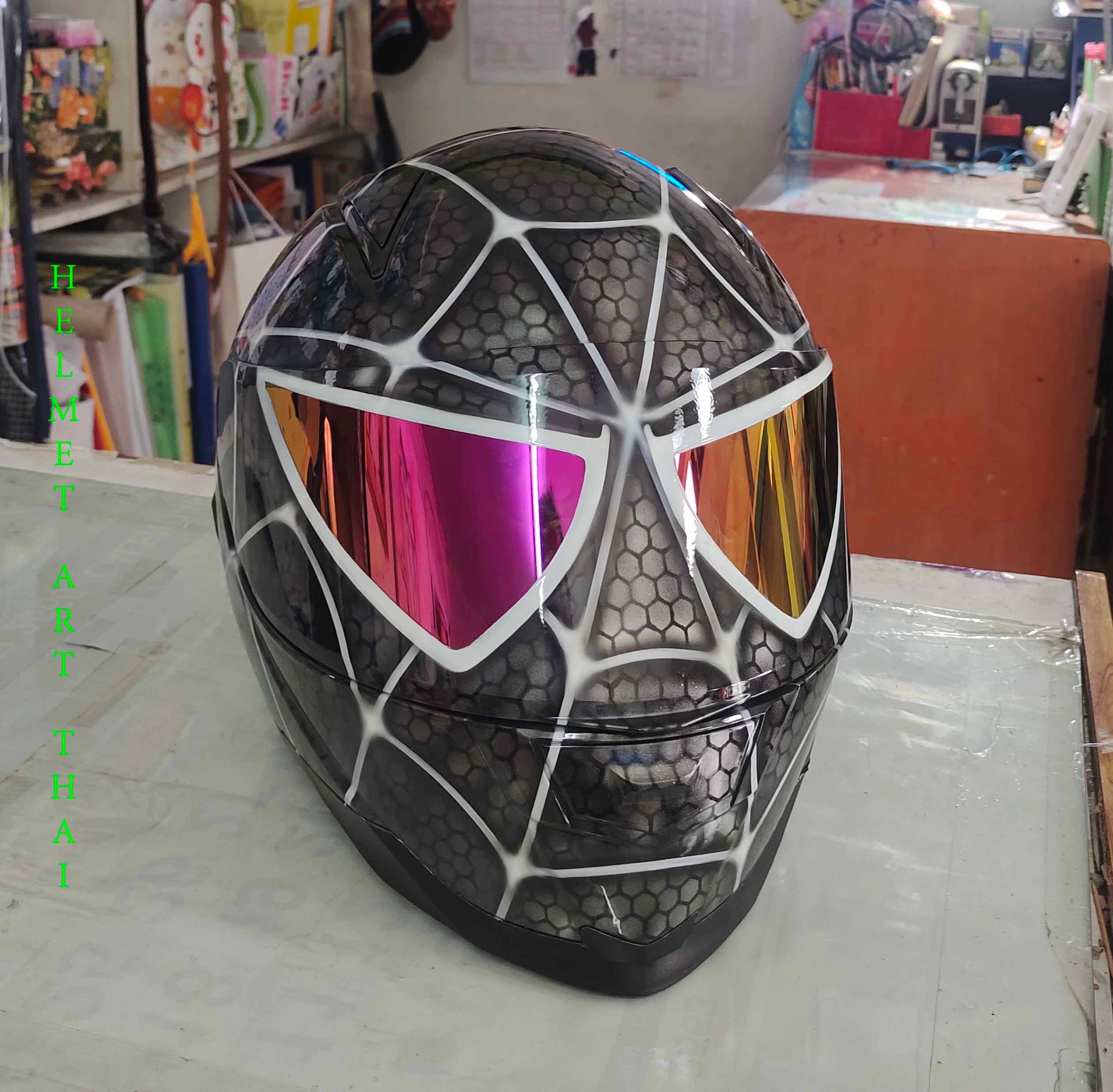 SPIDER MAN Custom Motorcycle Helmet