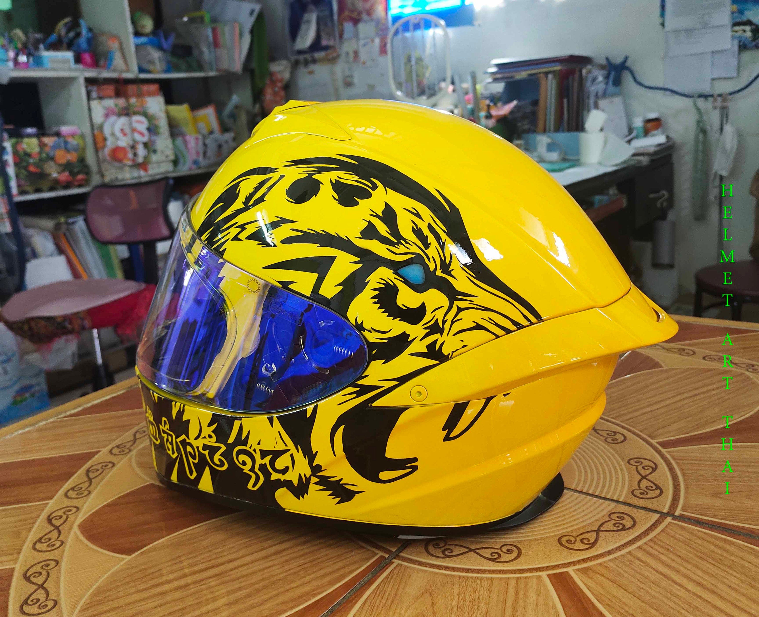 🐆 Leopard Custom Airbrushed Motorcycle Helmet 🔥✨