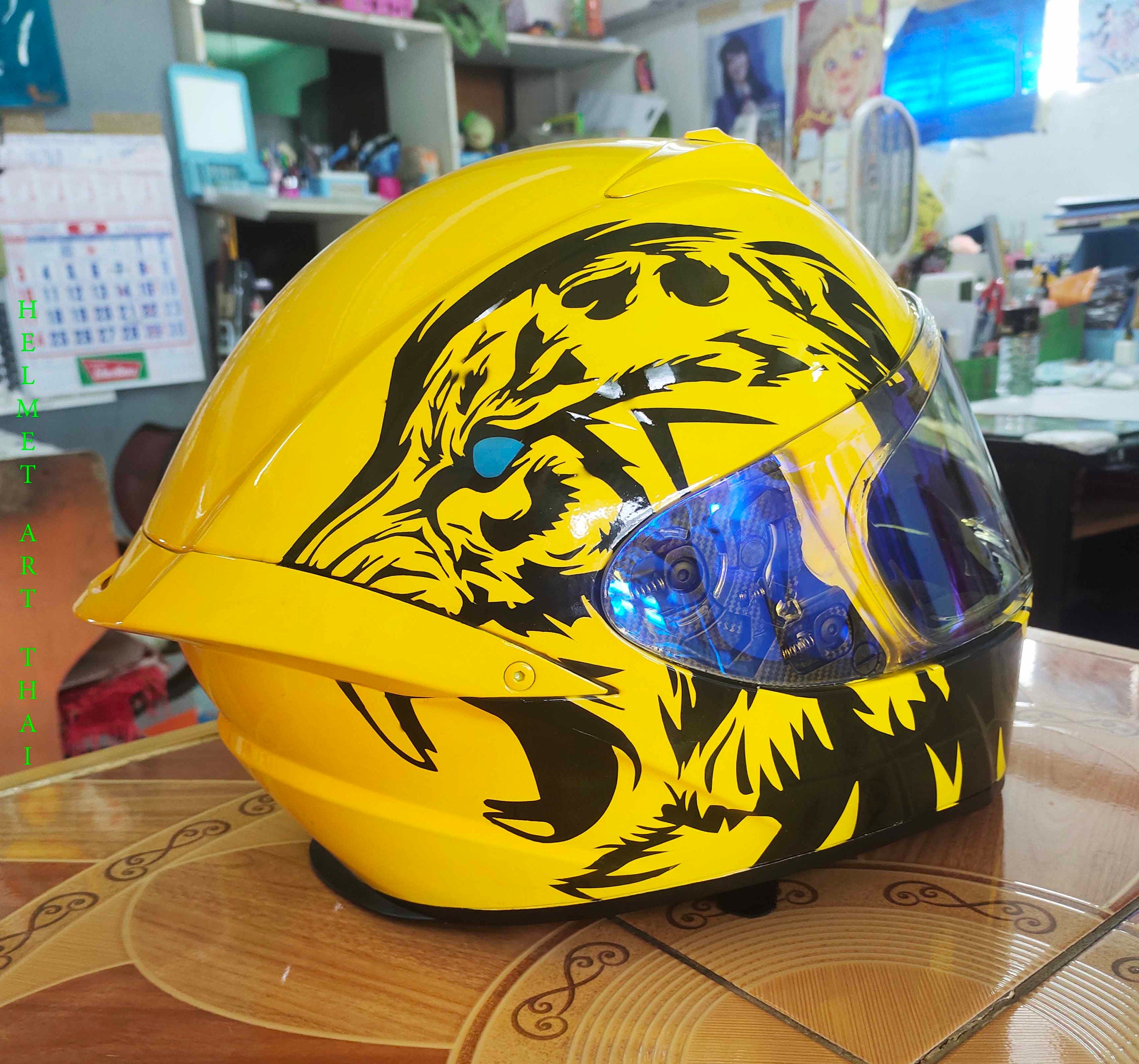 🐆 Leopard Custom Airbrushed Motorcycle Helmet 🔥✨