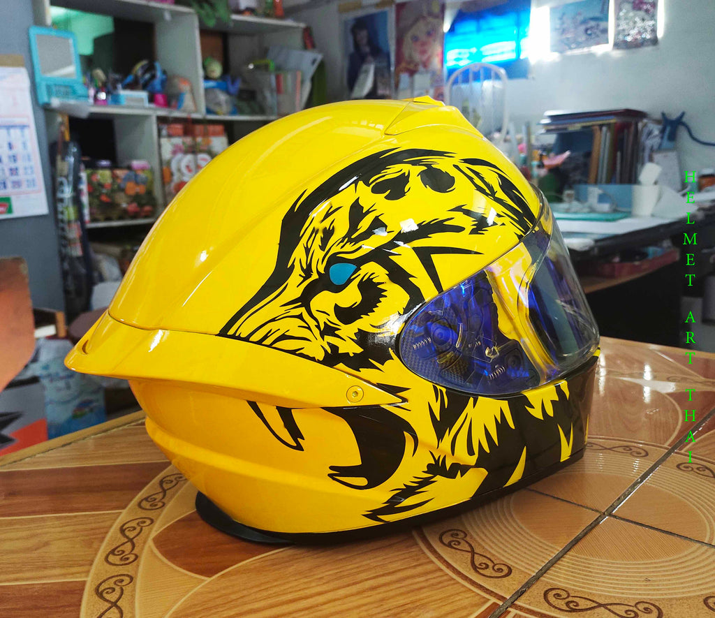 🐆 Leopard Custom Airbrushed Motorcycle Helmet 🔥✨