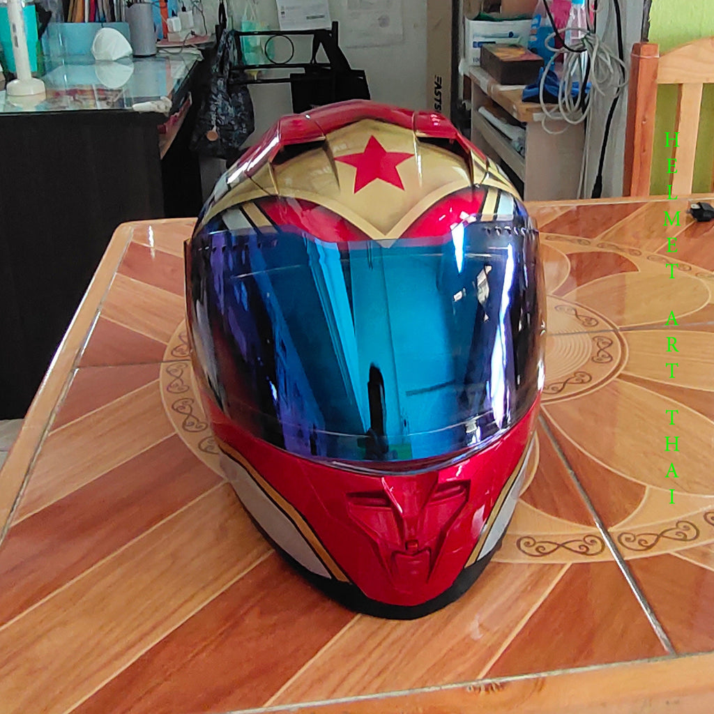 WONDER WOMAN Custom Motorcycle Helmet