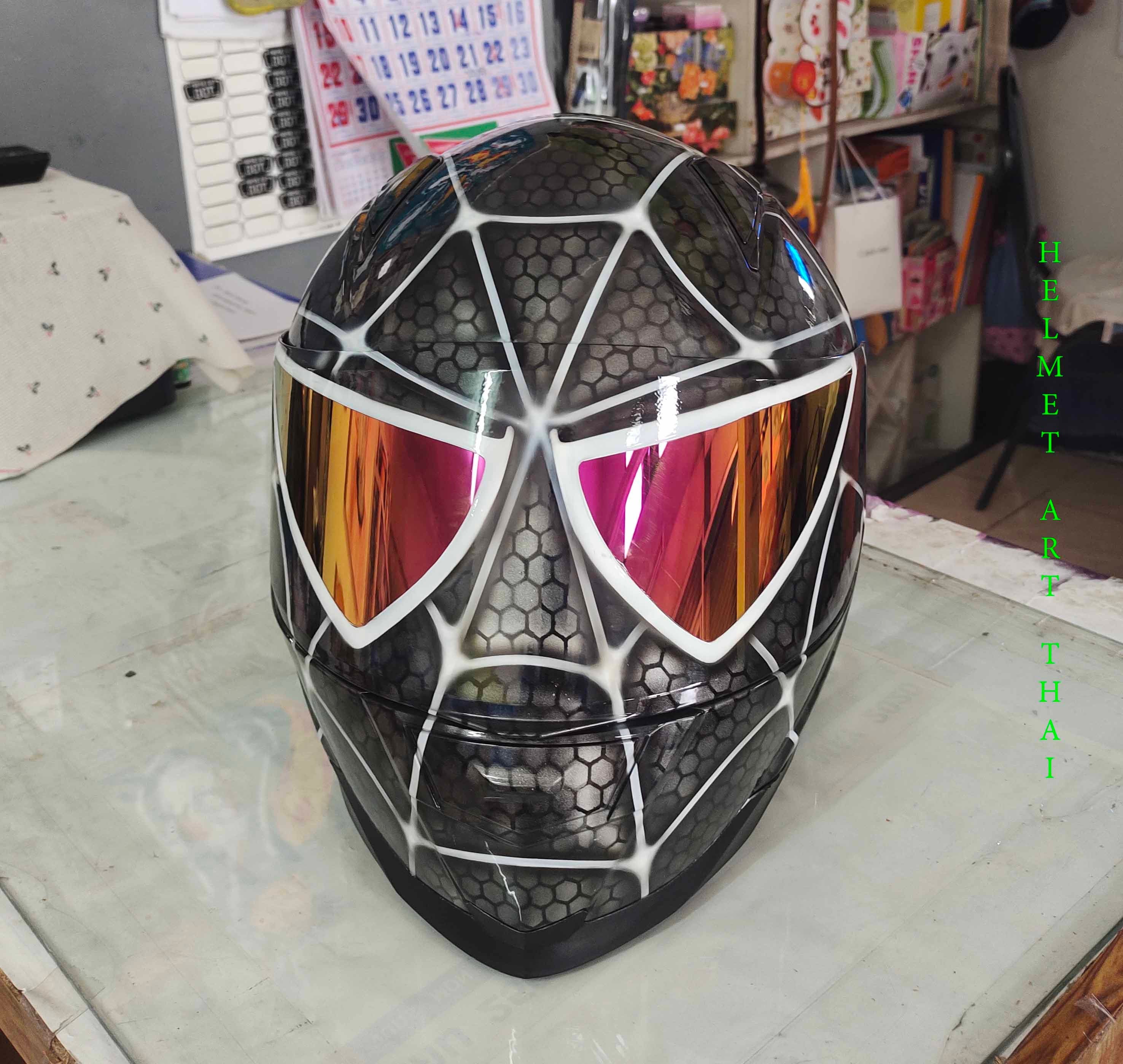 SPIDER MAN Custom Motorcycle Helmet