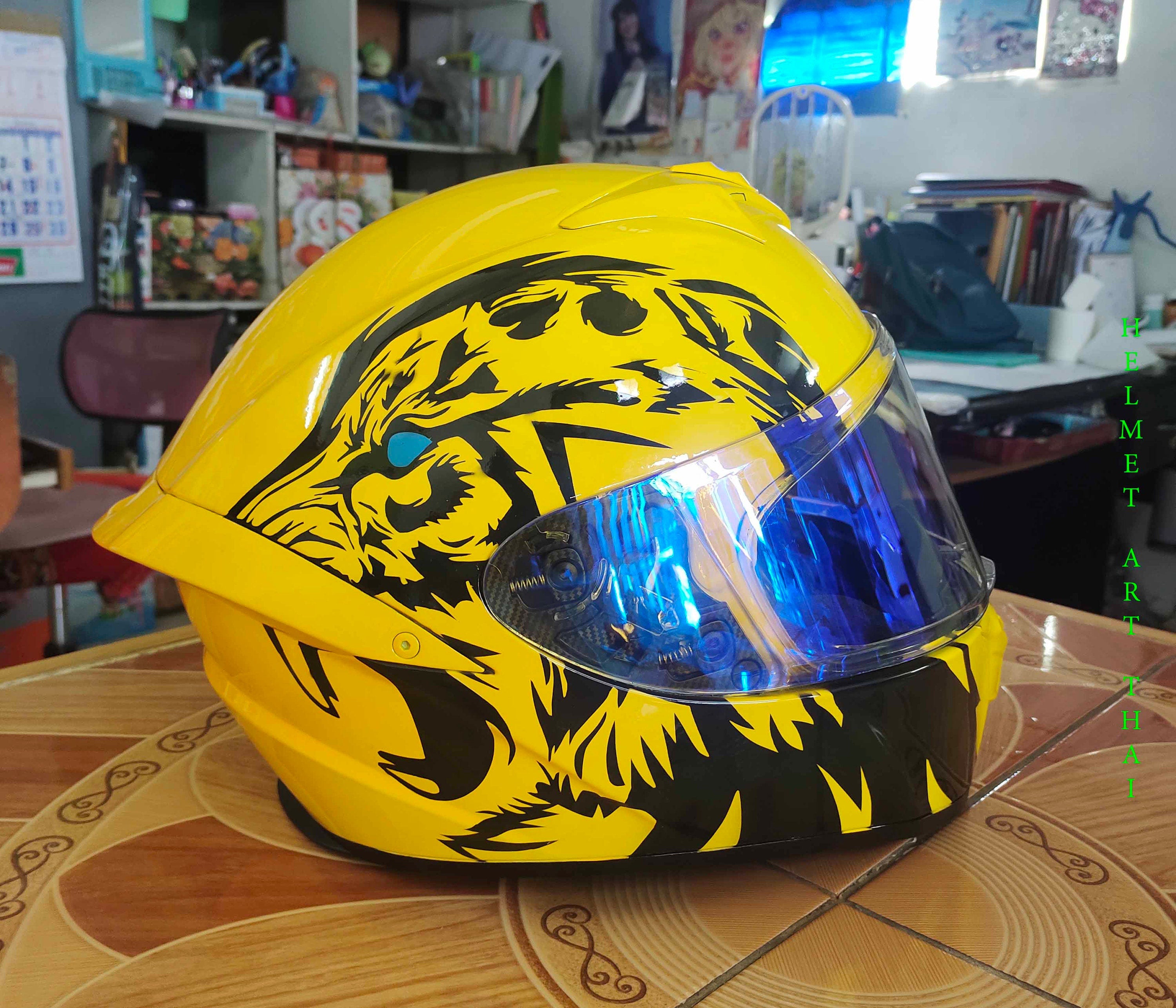 🐆 Leopard Custom Airbrushed Motorcycle Helmet 🔥✨