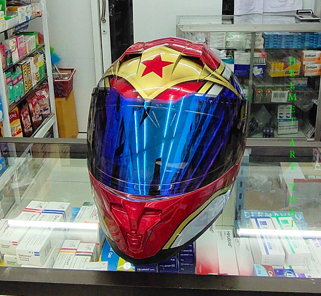 Wonder Woman Motorcycle Helmet