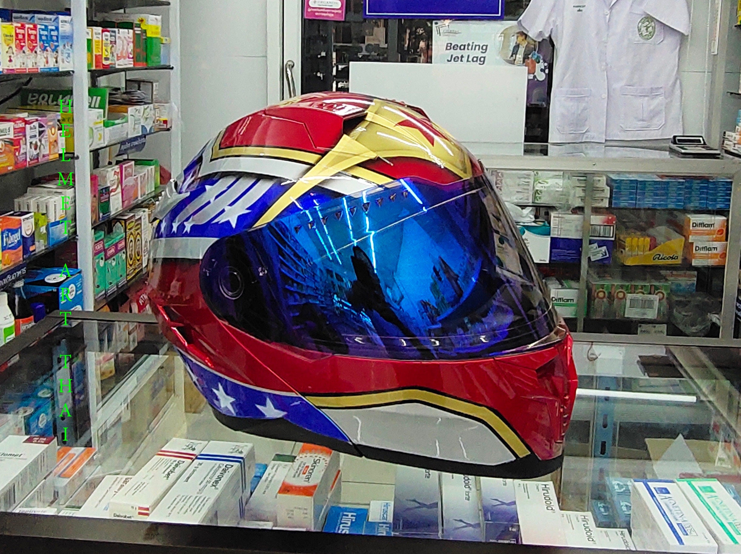 Wonder Woman Motorcycle Helmet