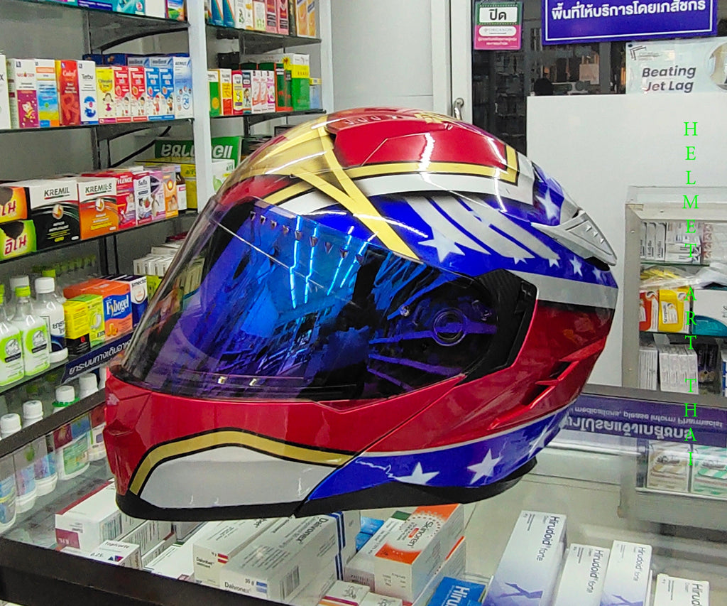 Wonder Woman Motorcycle Helmet