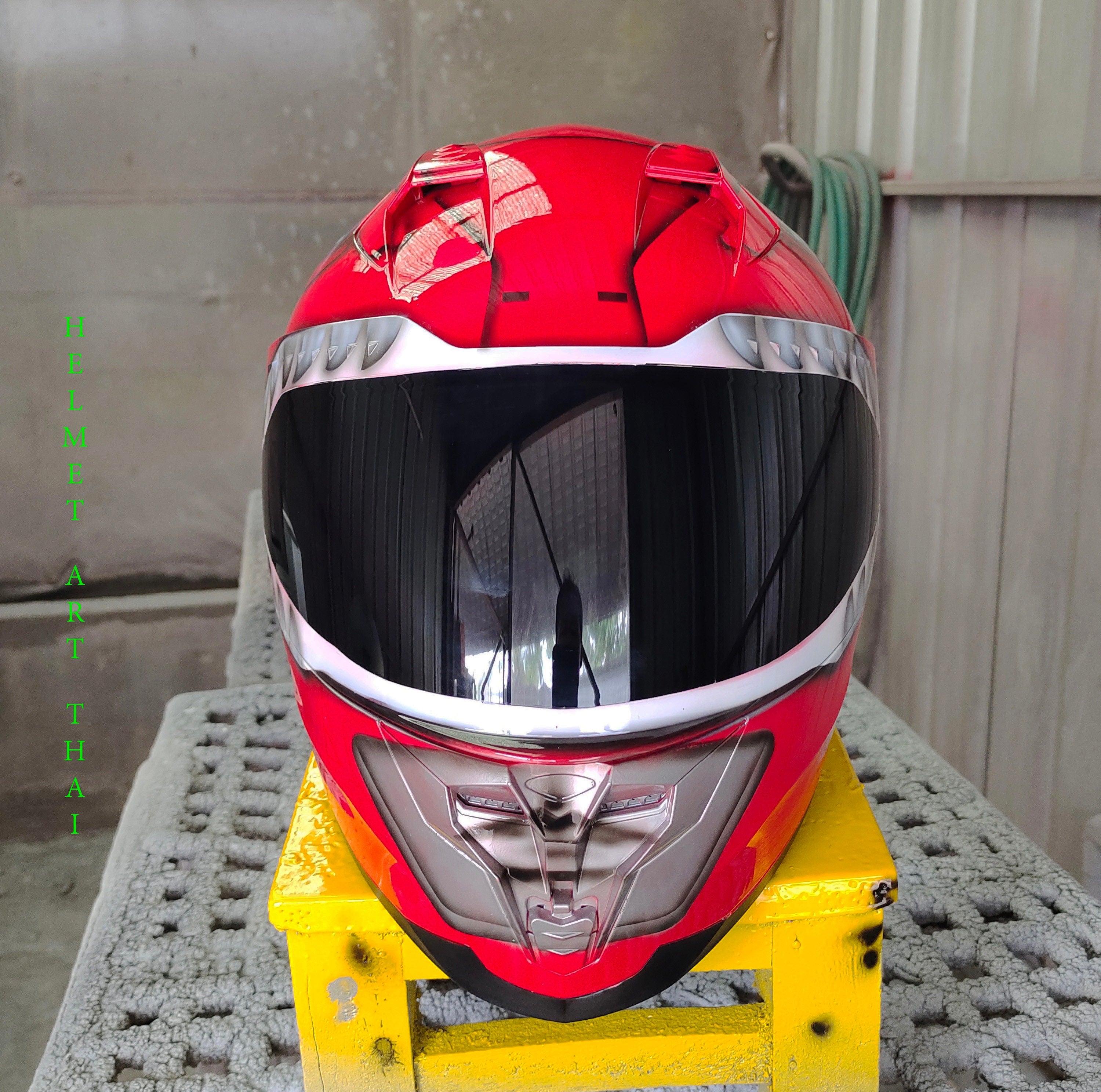 RED Power Ranger Motorcycle Helmet