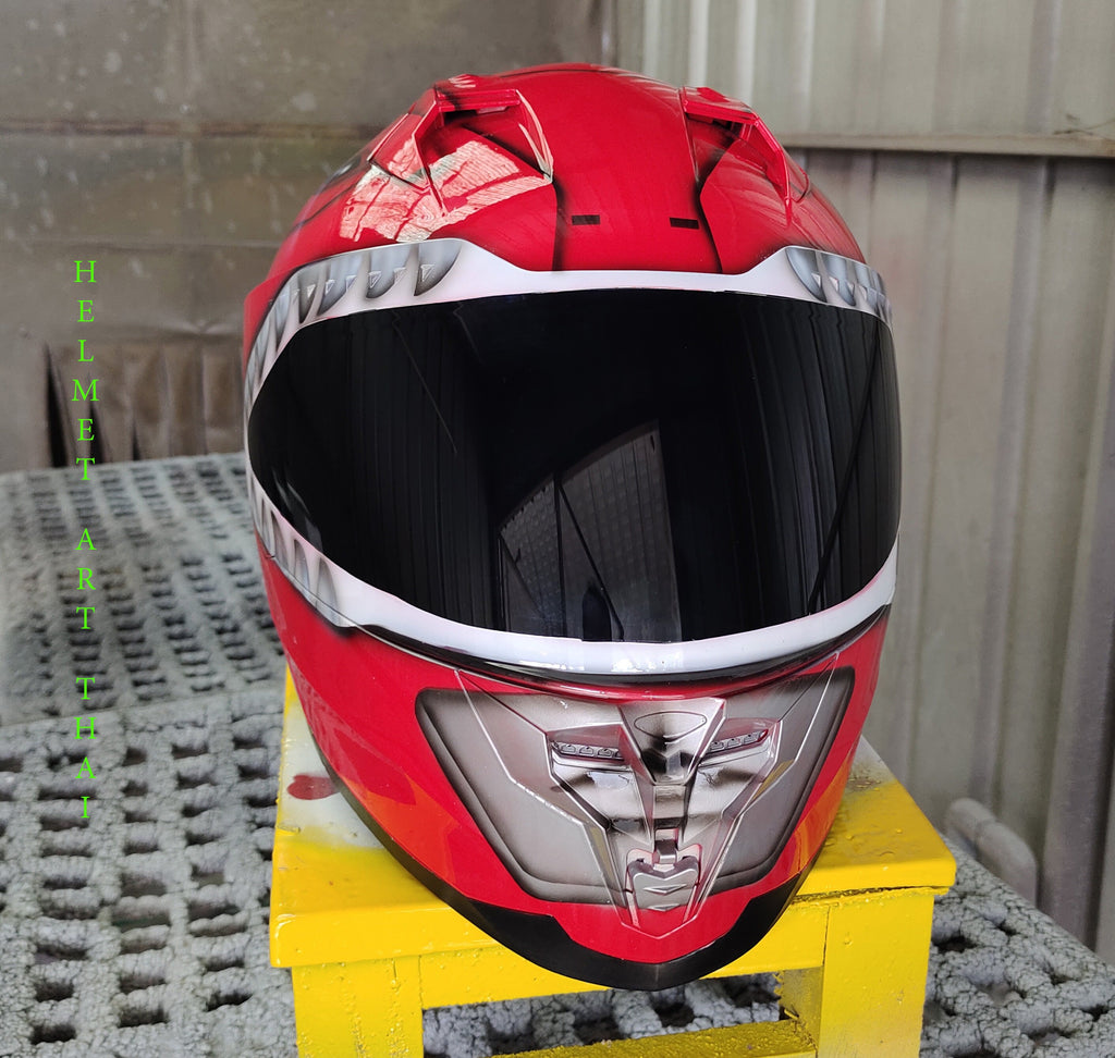 RED Power Ranger Motorcycle Helmet