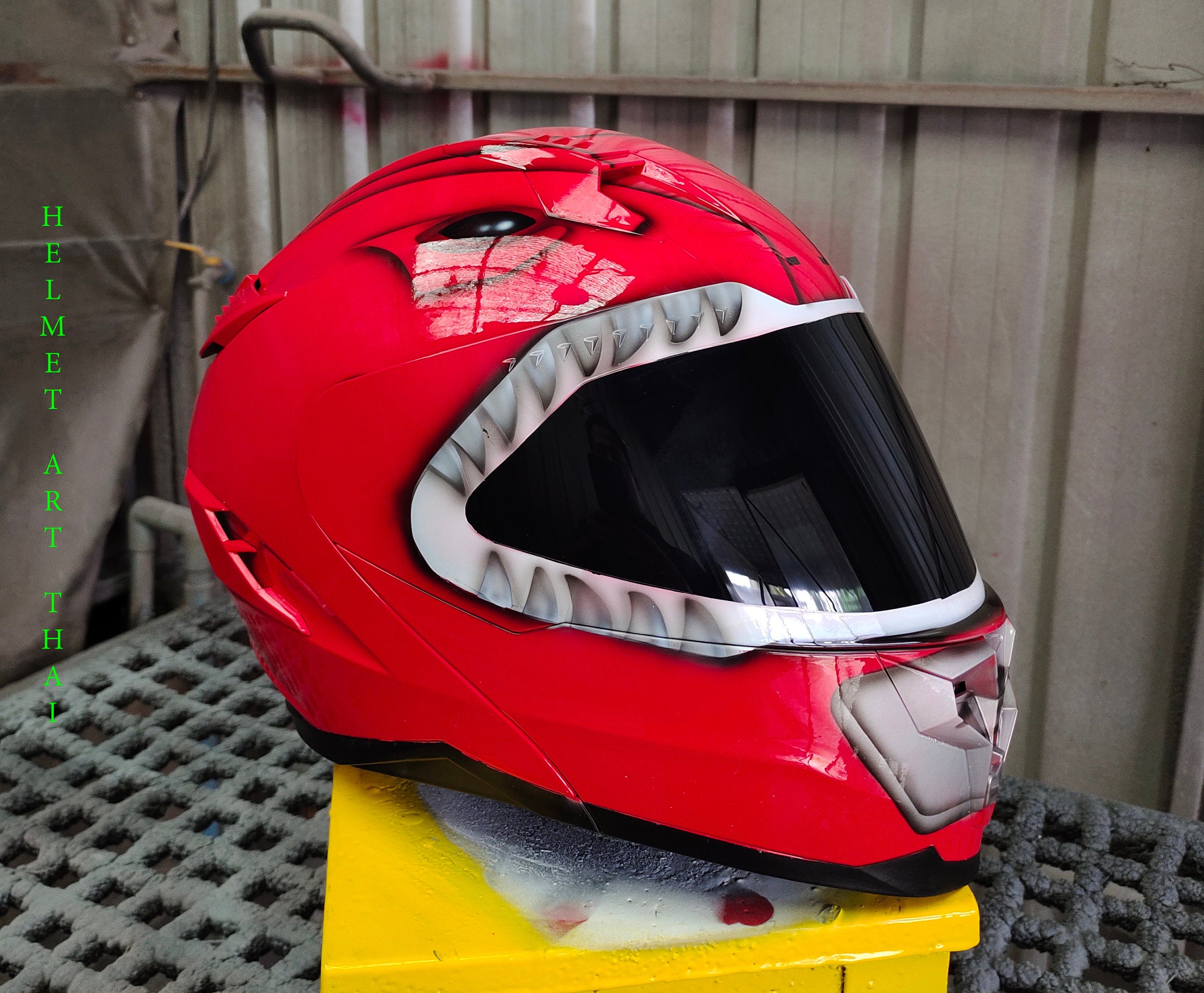 RED Power Ranger Motorcycle Helmet