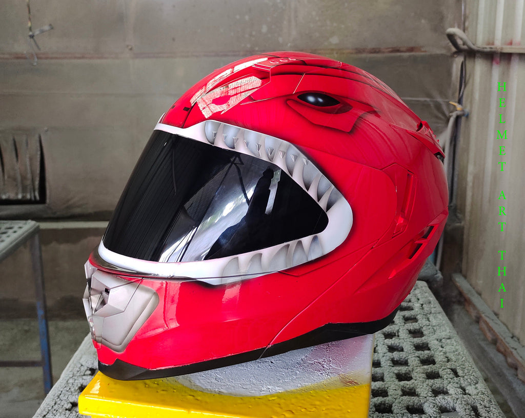 RED Power Ranger Motorcycle Helmet