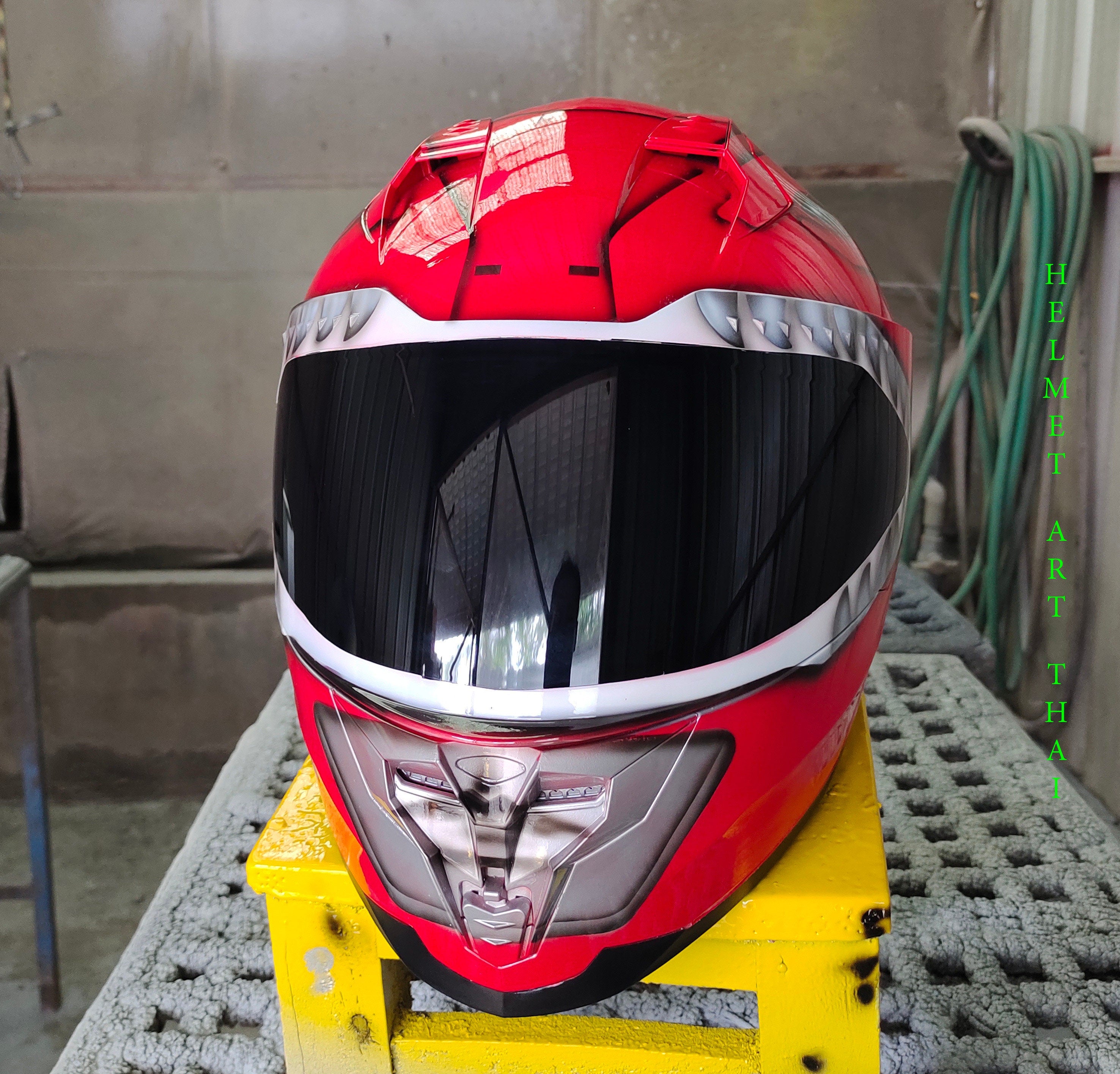 RED Power Ranger Motorcycle Helmet